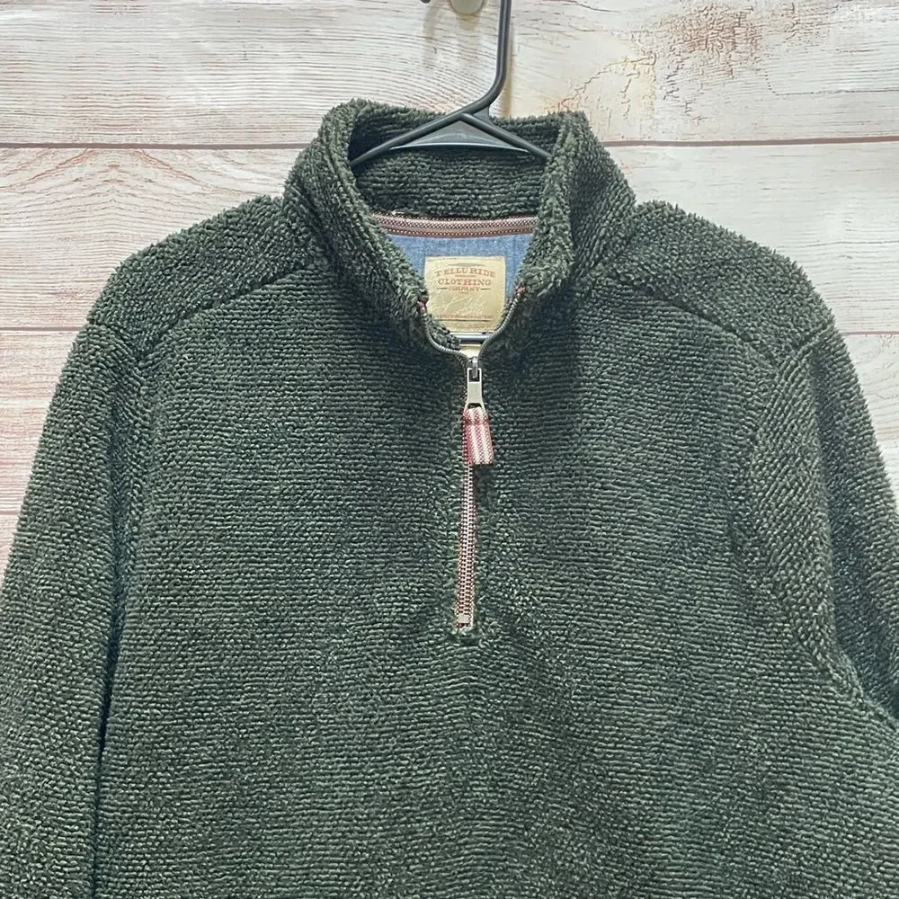 TELLURIDE‎ CLOTHING FLEECE PULLOVER IN GREEN